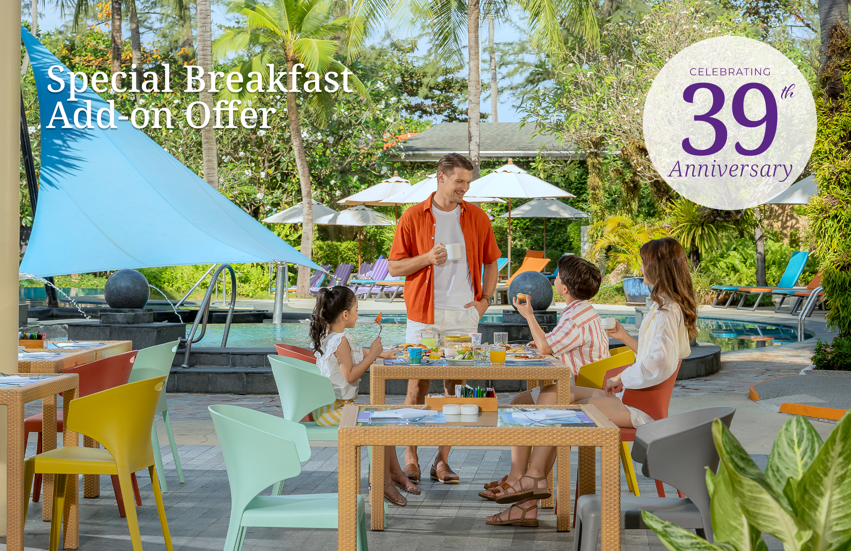 39 Years of Smiles, One Delicious Celebration.&nbsp;Upgrade your stay with breakfast for just THB 39 net when you book our Advance Saver rate. — Holiday Inn Resort Phuket